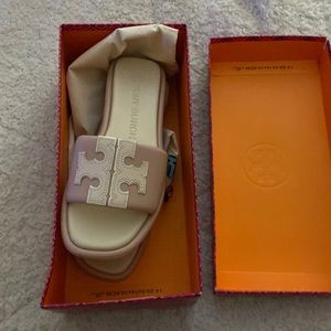 Tory Burch double T sport slide